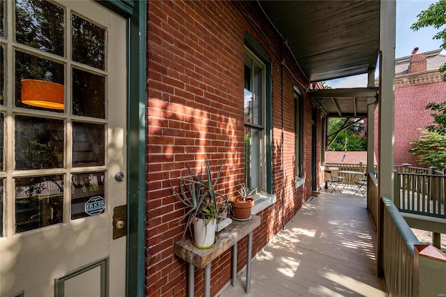 exterior space with a porch