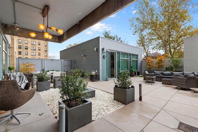 view of patio with outdoor lounge area