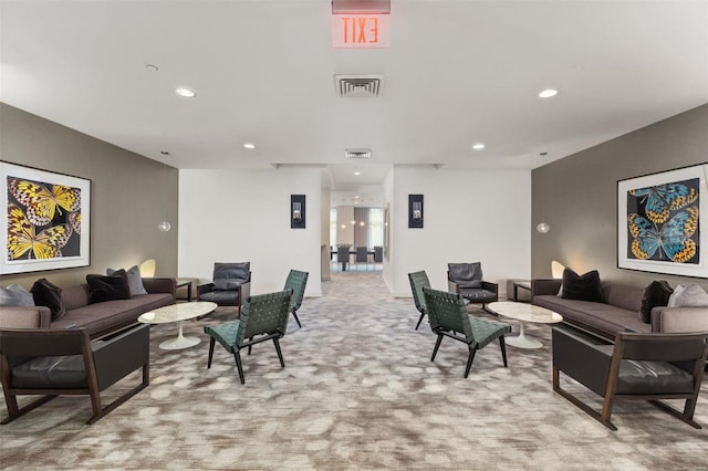 view of carpeted living room