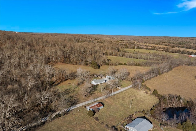 bird's eye view featuring a rural view