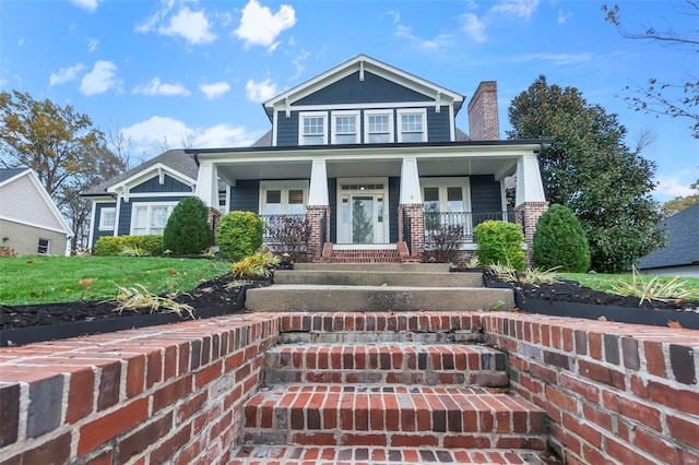 craftsman-style home featuring a porch