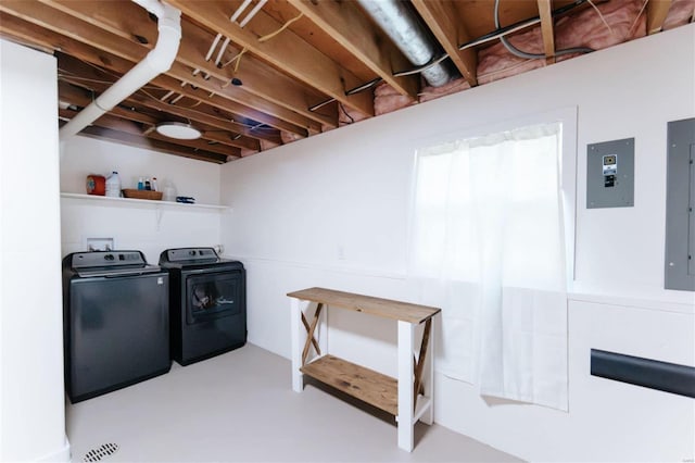 laundry area featuring independent washer and dryer