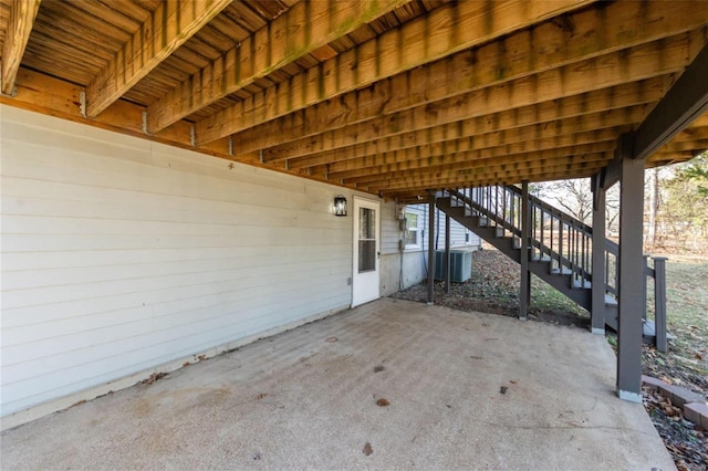 view of patio / terrace featuring central air condition unit