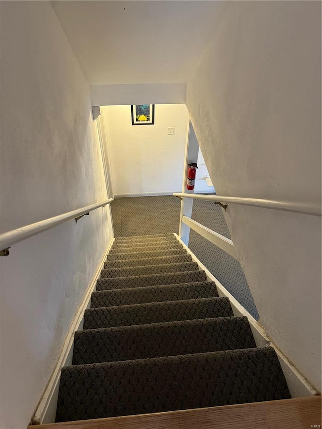 stairway with carpet