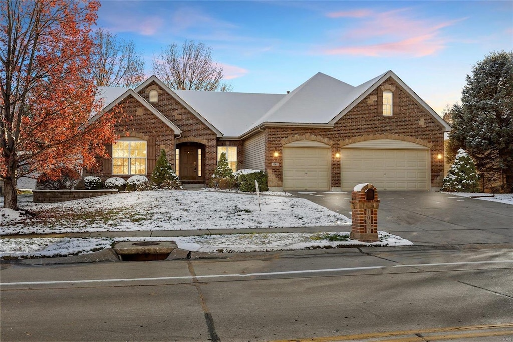 view of property with a garage