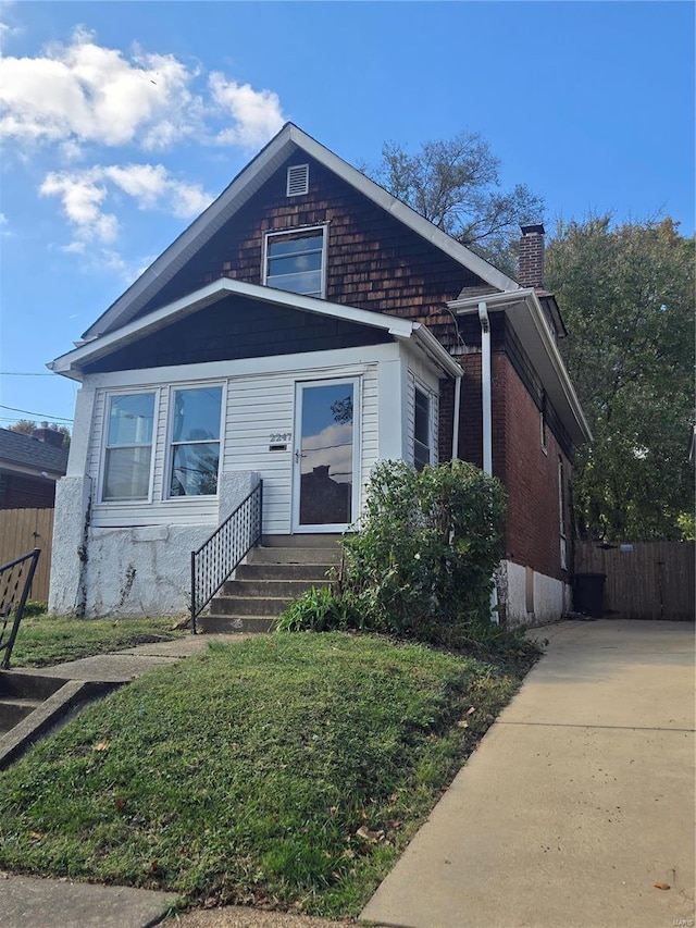 view of bungalow-style home