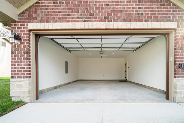 garage with electric panel