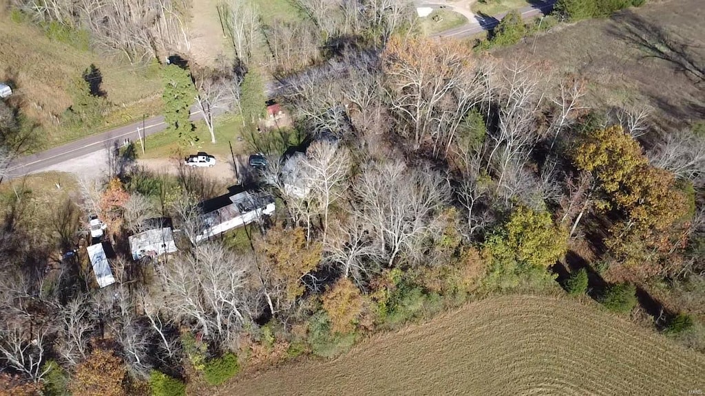 aerial view with a rural view