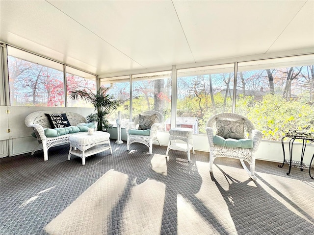 sunroom with plenty of natural light