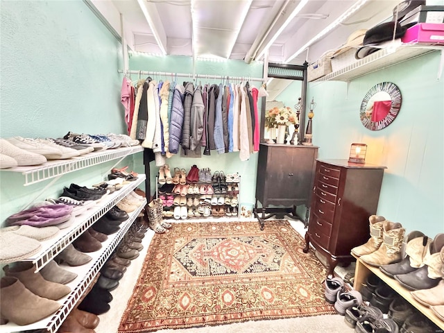 view of walk in closet