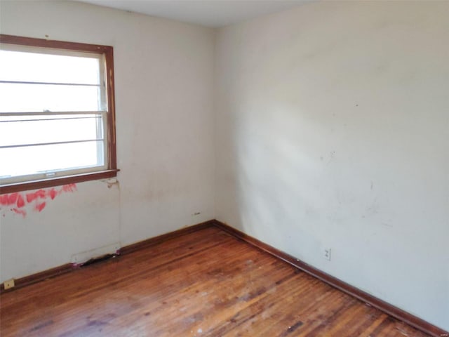 empty room featuring wood-type flooring