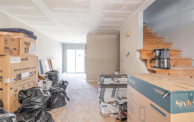 misc room featuring wood-type flooring