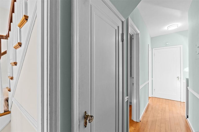 hallway featuring light hardwood / wood-style flooring