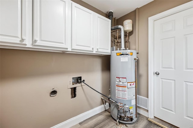 utility room featuring gas water heater