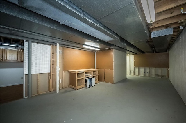 view of basement