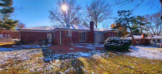 view of front facade with a patio area