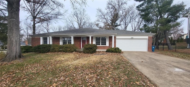 ranch-style house featuring a garage