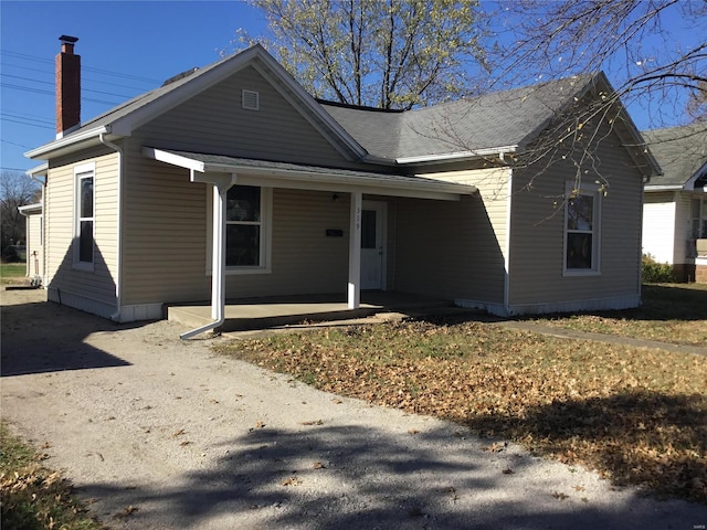 view of front of home featuring covered porch