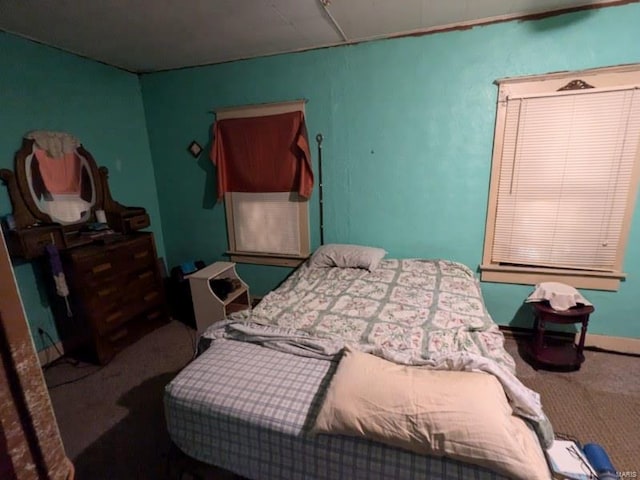 view of carpeted bedroom