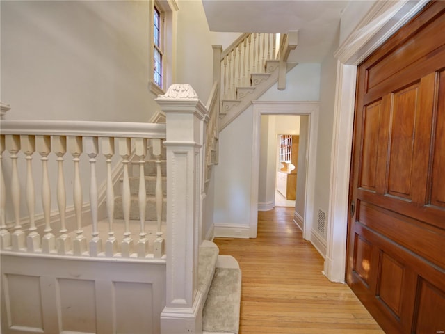 interior space featuring light hardwood / wood-style flooring