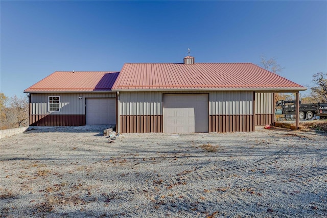 view of front of home with an outdoor structure