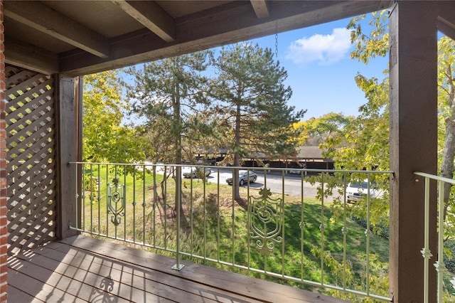 view of balcony