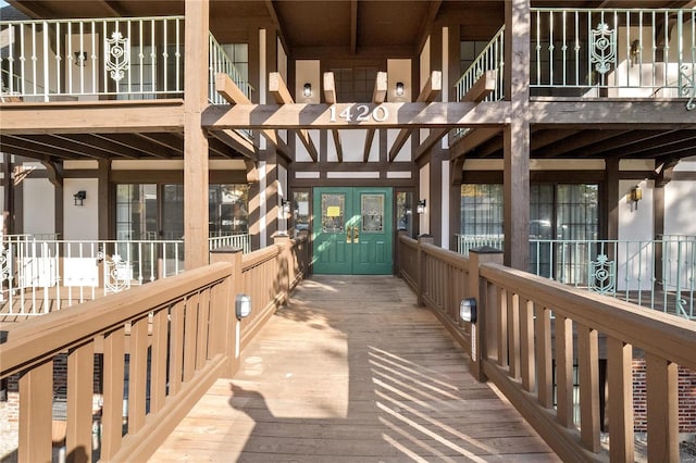 exterior space featuring french doors