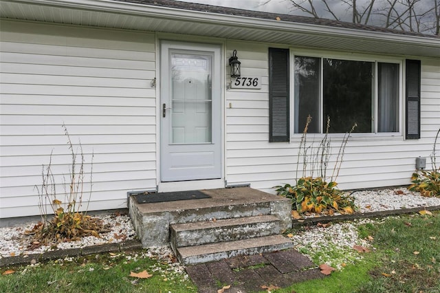 view of doorway to property