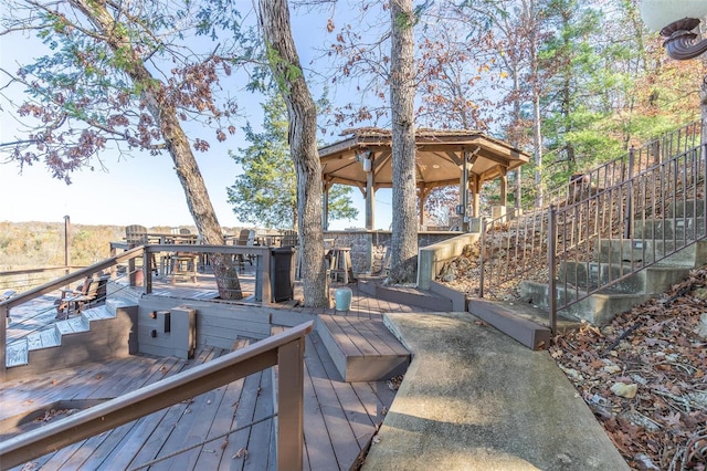 view of wooden terrace