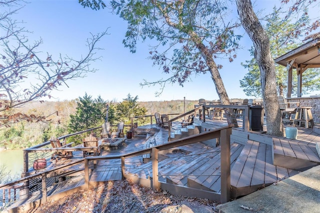 view of wooden deck