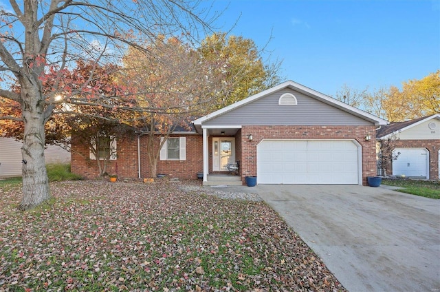 single story home featuring a garage