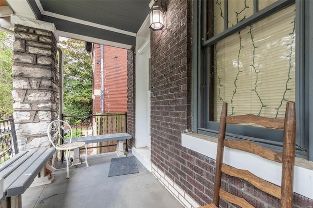 exterior space with covered porch