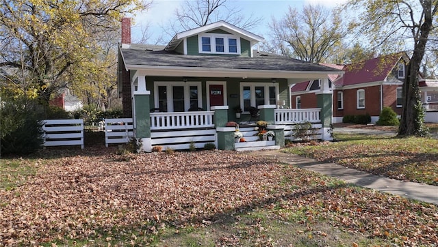 bungalow-style home with a porch