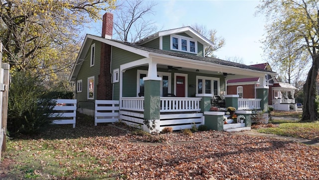 bungalow-style house featuring a porch