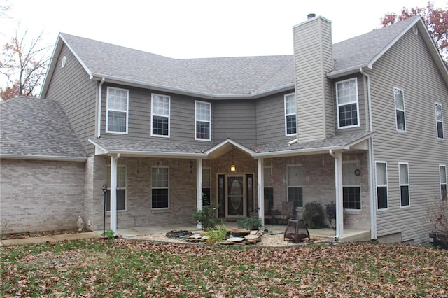 view of front of property featuring a patio area