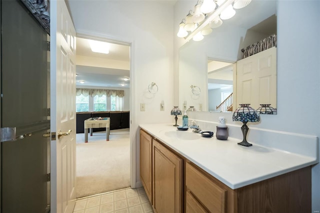 bathroom with vanity