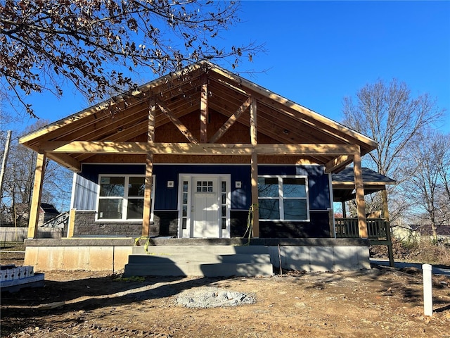 view of front of house with a porch