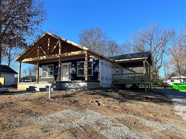 property in mid-construction featuring a porch