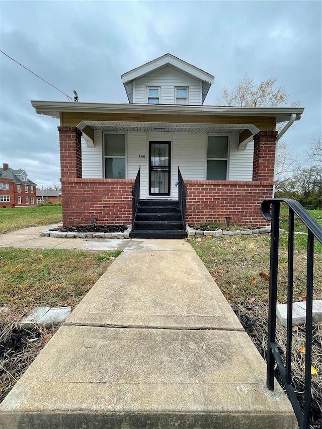 bungalow-style house with a porch