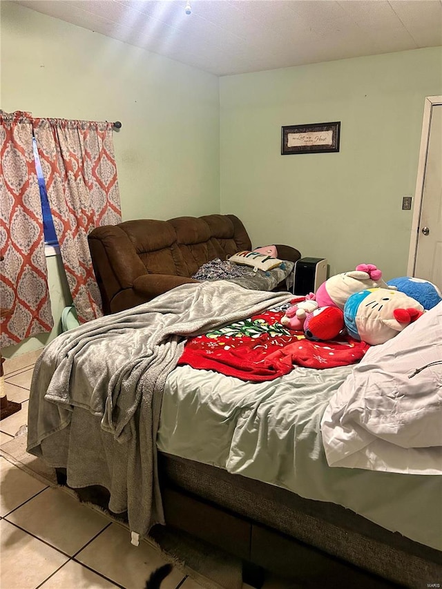 view of tiled bedroom