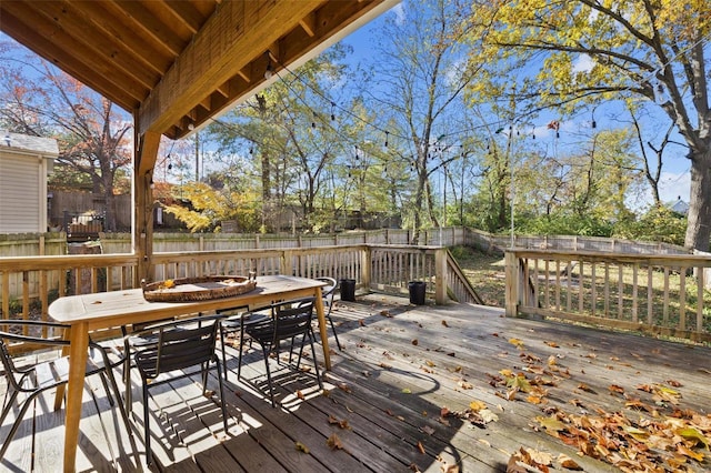 view of wooden terrace