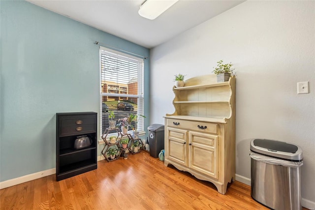 miscellaneous room featuring light hardwood / wood-style flooring