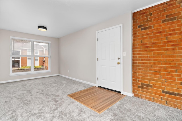 unfurnished room with carpet floors