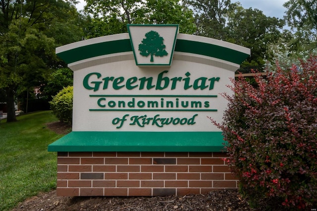 view of community sign