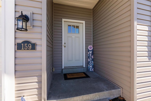 view of doorway to property