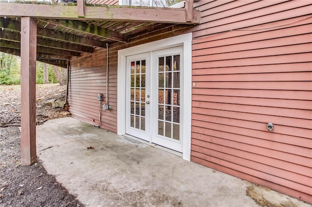 view of patio with french doors