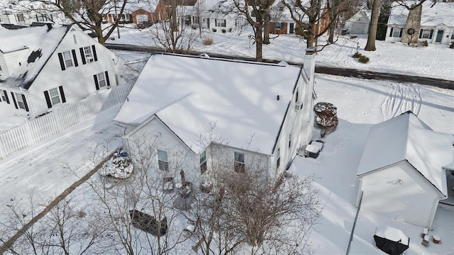 view of snowy aerial view