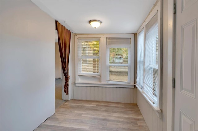 empty room featuring light hardwood / wood-style flooring