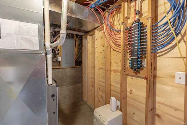 utilities with electric panel and heating unit