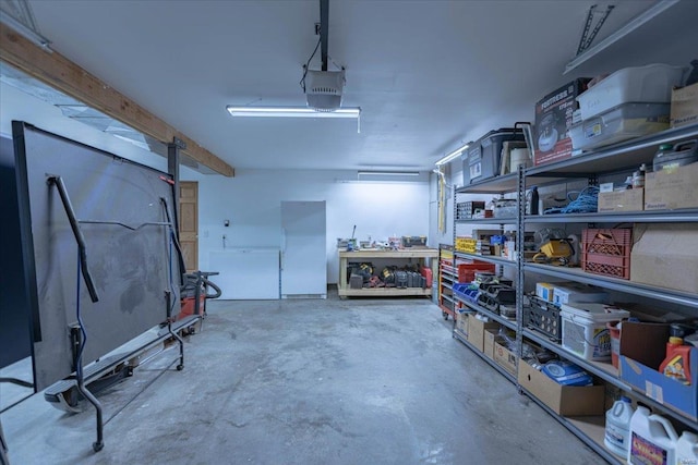 interior space featuring a garage door opener